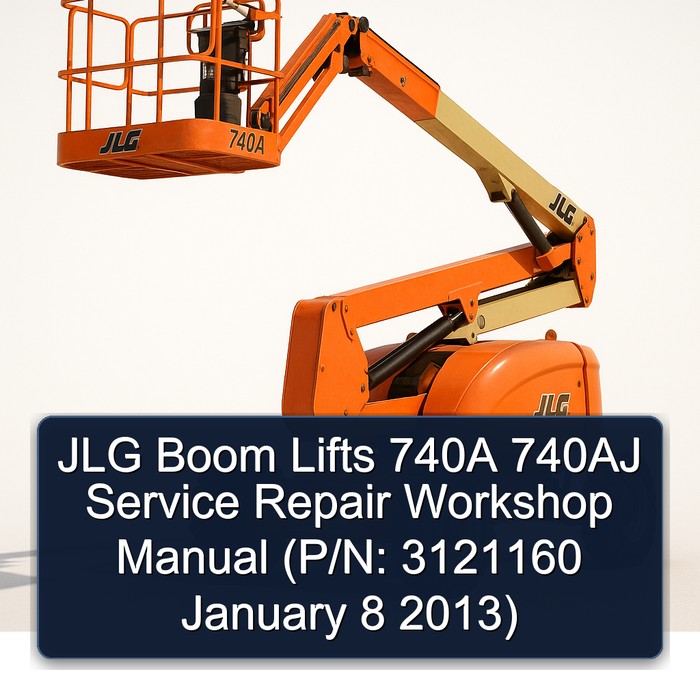 JLG Boom Lifts 740A 740AJ Service Repair Workshop Manual  (P/N: 3121160 January 8 2013)