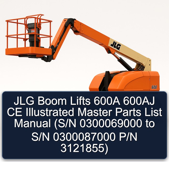 Jlg Boom Lifts 600A 600AJ Ce (S/N 0300069000 to S/N 0300087000 P/N 3121855) Parts Catalog PDF Download
