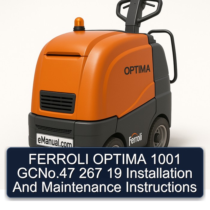 Ferroli Optima 1001 GCNo.47 267 19 Installation and Maintenance Instructions PDF Download