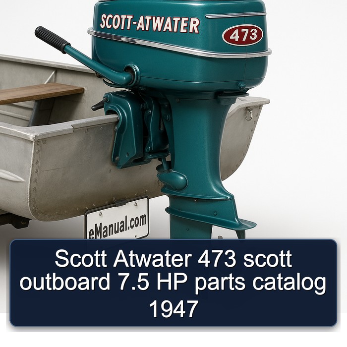 Scott Atwater 473 scott outboard 7.5 HP parts catalog 1947
