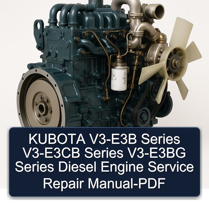 Manual de Reparación y Servicio del Motor Diesel Kubota Serie V3-E3B, V3-E3CB, V3-E3BG (PDF)