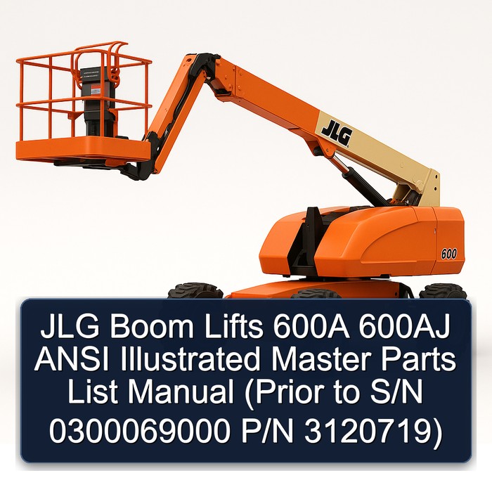Jlg Boom Lifts 600A 600AJ Ansi (Prior to S/N 0300069000 P/N 3120719) Parts Catalog PDF Download