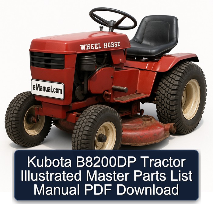 Kubota B8200DP Tractor Illustrated Master Parts List Manual PDF Download