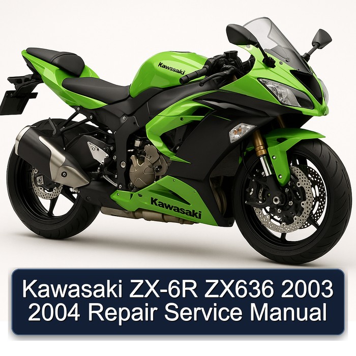 Kawasaki ZX-6R ZX636 2003 2004 Repair Service Manual