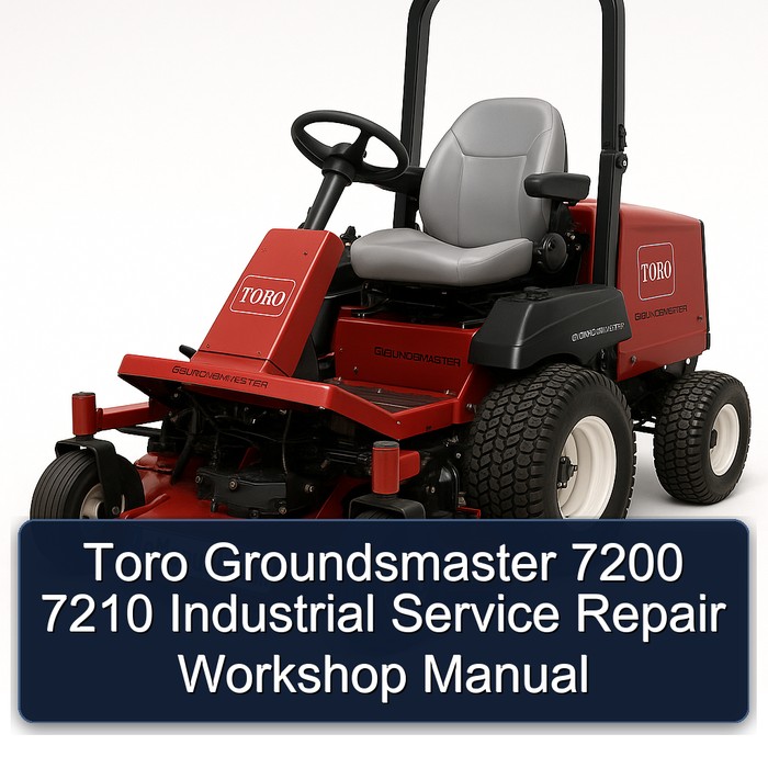 Toro Groundsmaster 7200 7210 Industrial Service Repair Workshop Manual