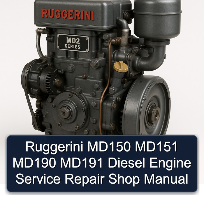 Manual de Servicio y Reparación de Motores Diésel Ruggerini MD150, MD151, MD190, MD191