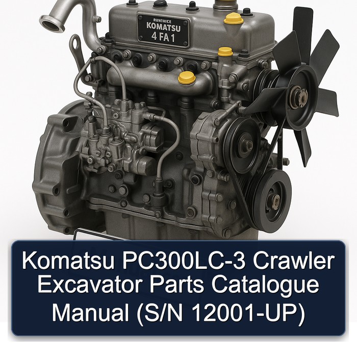 Catálogo de Piezas y Manual de Operación - Excavadora de Cadenas Komatsu PC300LC-3 (Núm. de Serie 12001 en adelante)