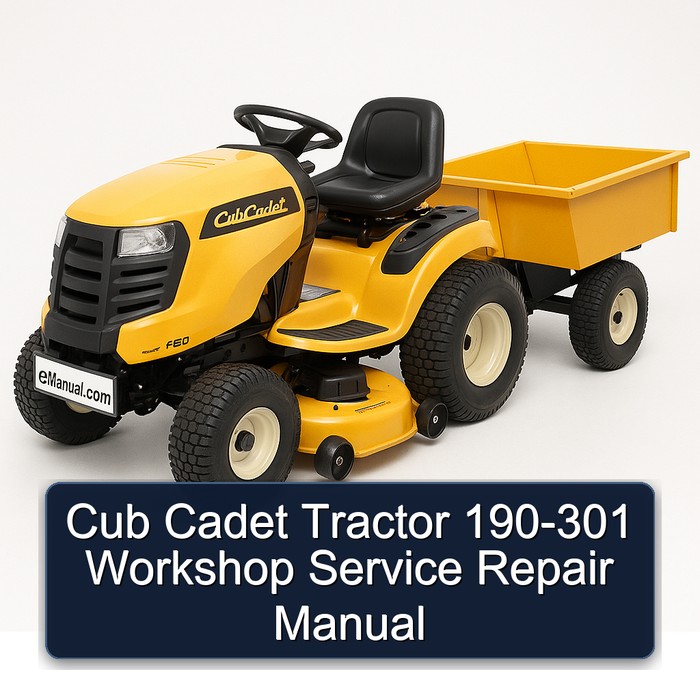 Cub Cadet Tractor 190-301 Workshop Service Repair Manual PDF Download