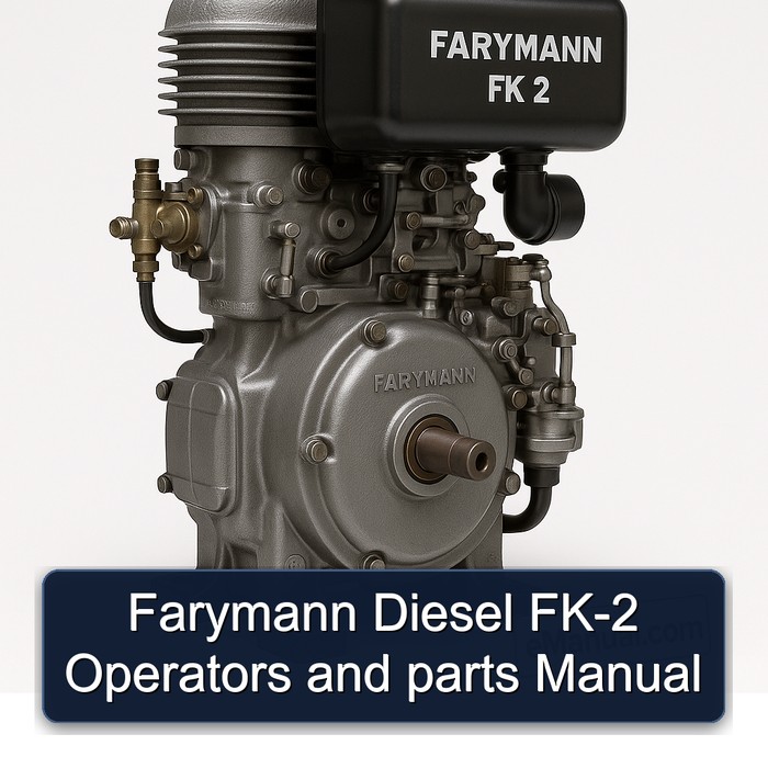 Farymann Diesel FK-2 Operators and parts Manual 