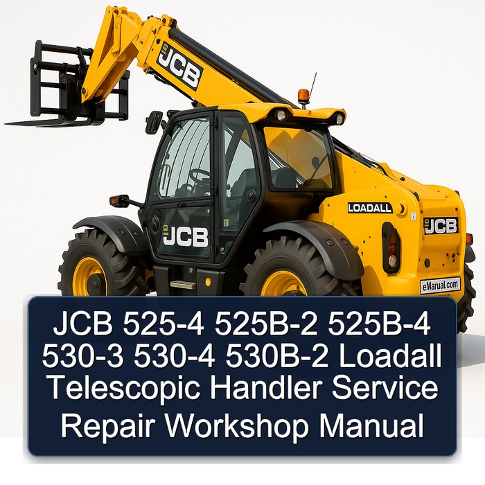 JCB 525-4 525B-2 525B-4 530-3 530-4 530B-2 Loadall Telescopic Handler Service Repair Workshop Manual
