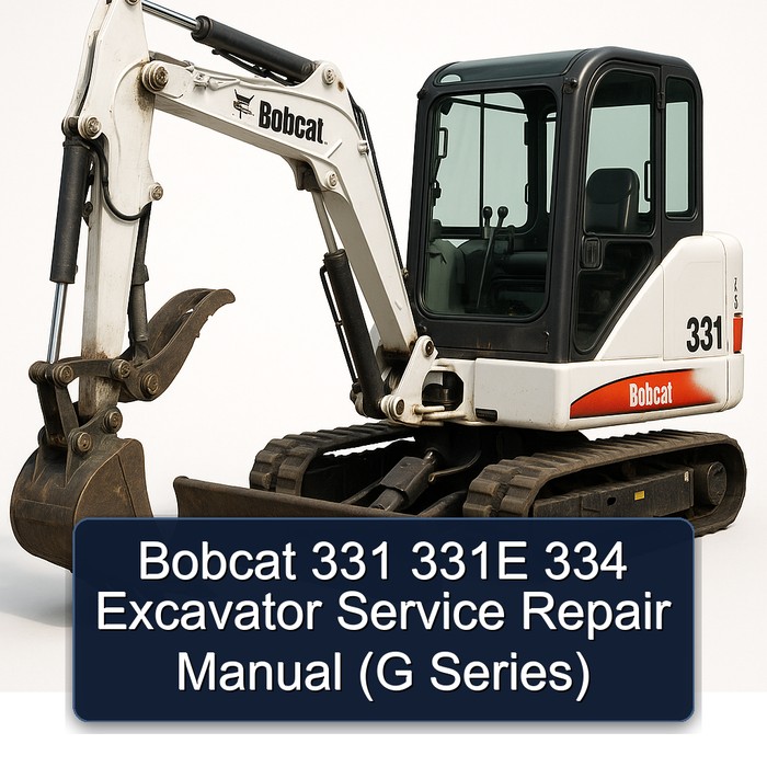 Bobcat 331 331E 334 Excavator Service Repair Manual (G Series)