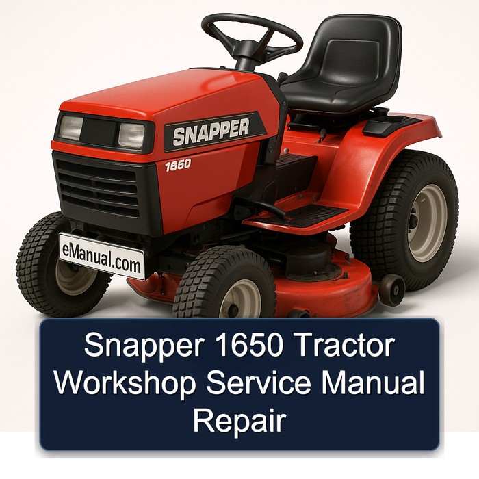 Manual de Servicio y Reparación del Tractor Snapper 1650