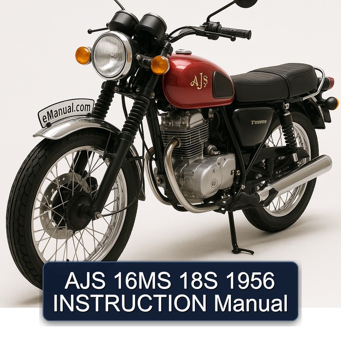 AJS 16MS 18S 1956 INSTRUCTION Manual