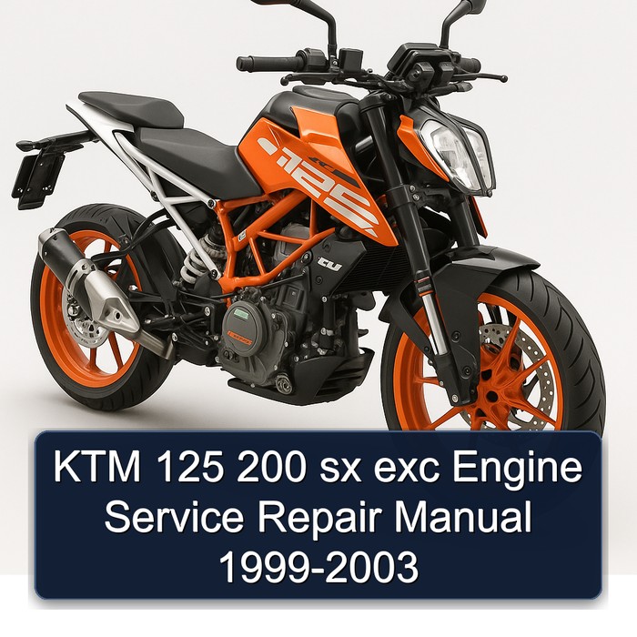 KTM 125 200 sx exc Engine Manual de servicio y reparación 1999-2003
