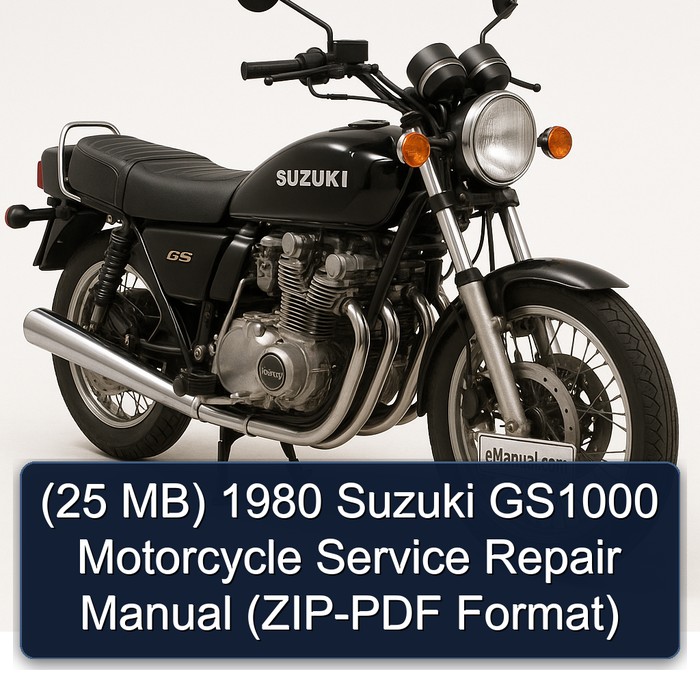 (25 MB) 1980 Suzuki GS1000 Motorcycle Manual de servicio y reparación (ZIP-PDF Format)
