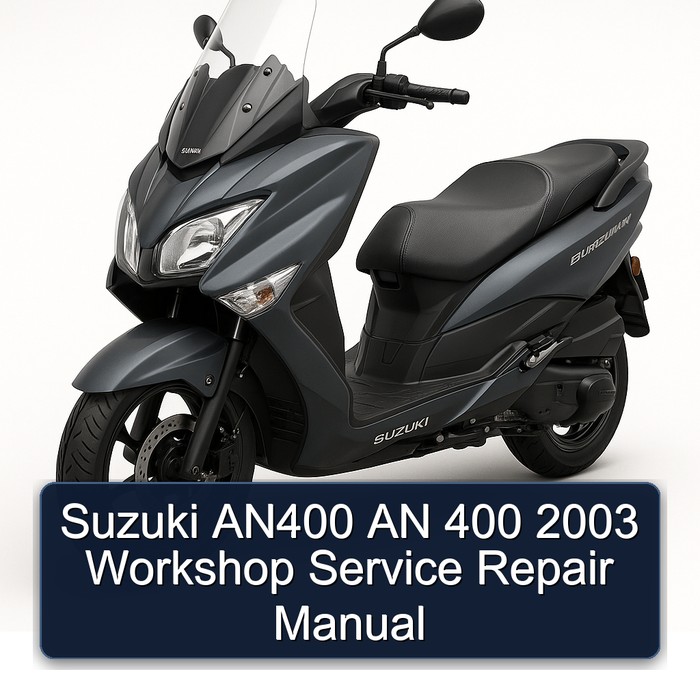 Suzuki AN400 AN 400 2003 Workshop Manual de servicio y reparación