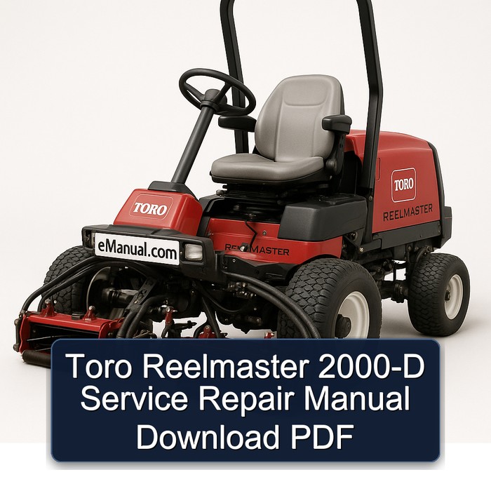 Manual de Servicio y Reparación Toro Reelmaster 2000-D (PDF)