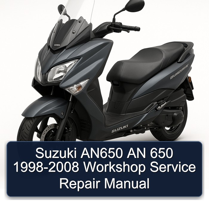 Suzuki AN650 AN 650 1998-2008 Workshop Manual de servicio y reparación
