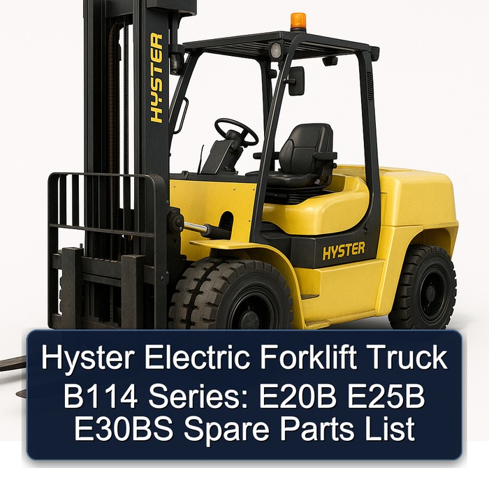 Hyster Electric Forklift Truck B114 Series: E20B E25B E30BS Spare Parts List