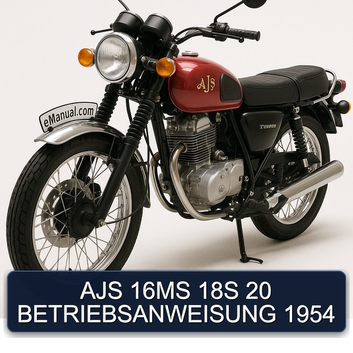 AJS 16MS 18S 20 BETRIEBSANWEISUNG 1954