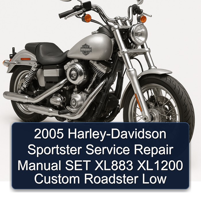 2005 Harley-Davidson Sportster Manual de servicio y reparación SET XL883 XL1200 Custom Roadster Low