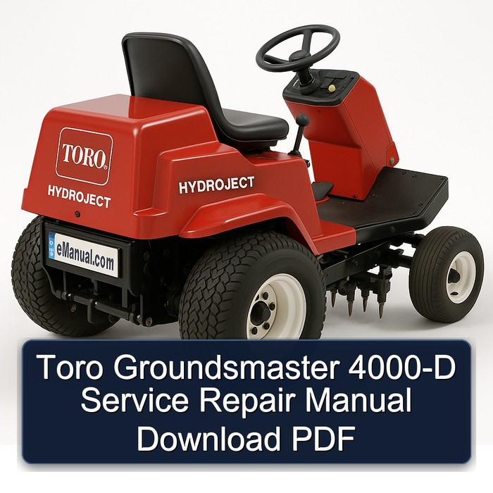 Manual de Servicio y Reparación Toro Groundsmaster 4000-D (PDF)