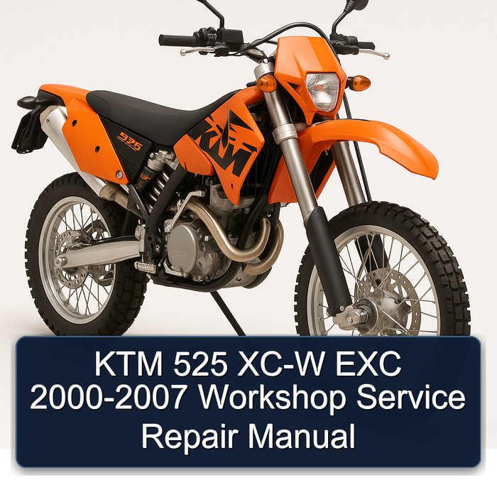 KTM 525 XC-W EXC 2000-2007 Workshop Manual de servicio y reparación