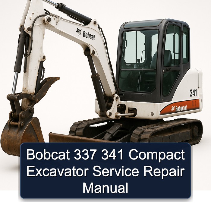 Bobcat 337 341 Compact Excavator Service Repair Manual