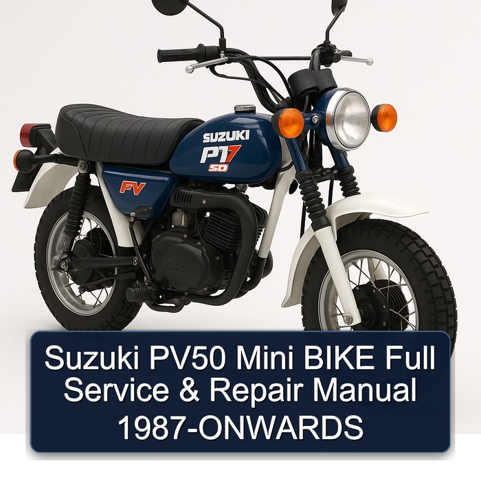 Suzuki PV50 Mini BIKE Full Manual de servicio y reparación 1987-ONWARDS