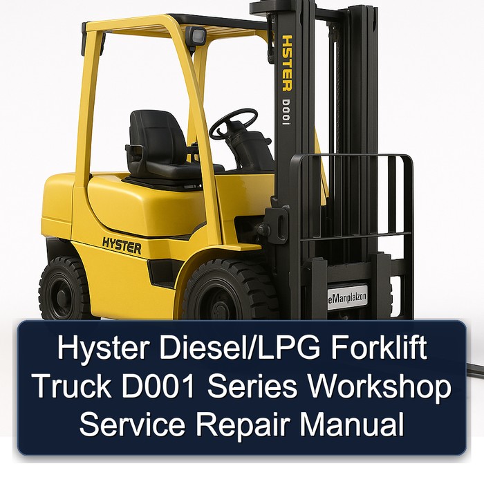 Hyster Diesel/LPG Forklift Truck D001 Series: H1.50XM (H30XM) H1.75XM (H35XM) H2.00XMS (H40XMS) H25XM Workshop Manual de servicio y reparación