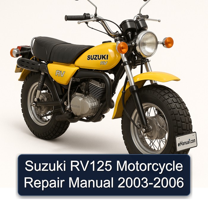 Suzuki RV125 Motorcycle Repair Manual 2003-2006