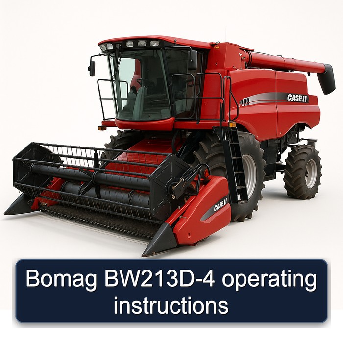 Bomag BW213D-4 operating instructions
