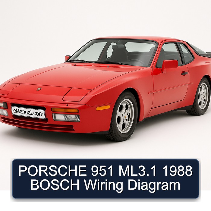 PORSCHE 951 ML3.1 1988 BOSCH Wiring Diagram