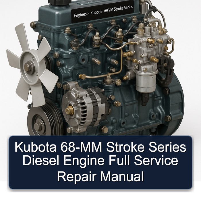 Kubota 68-MM Hubraum Dieselmotor - Reparaturhandbuch