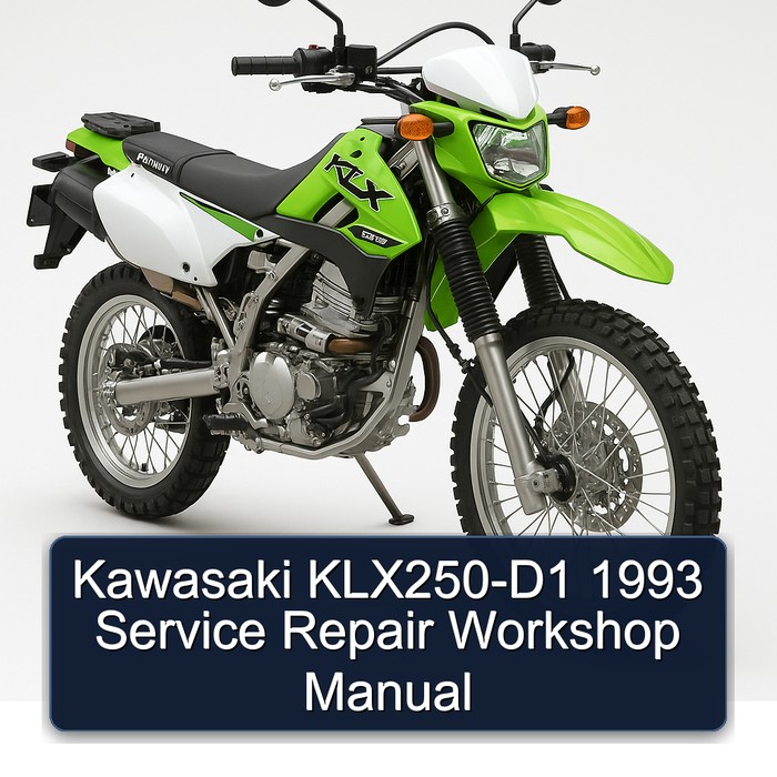 Kawasaki KLX250-D1 1993 Service Repair Workshop Manual