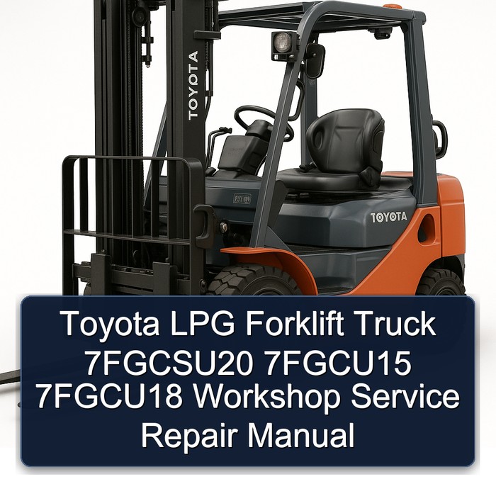 Toyota LPG Gabelstapler 7FGCSU20, 7FGCU15, 7FGCU18 Werkstatt-Service-Reparaturhandbuch