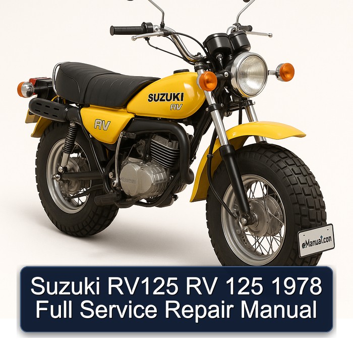 Suzuki RV125 RV 125 1978 Full Manual de servicio y reparación