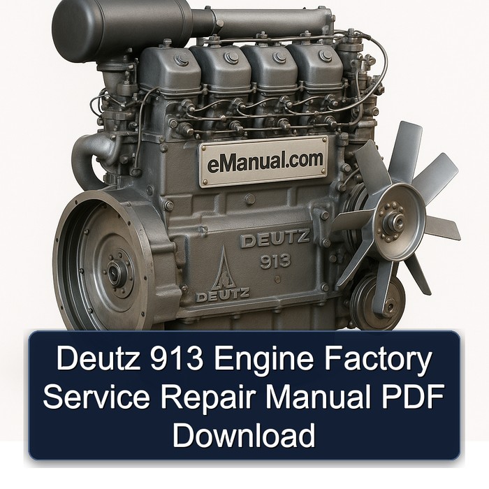 Deutz 913 Engine Factory Manual de servicio y reparación PDF Download