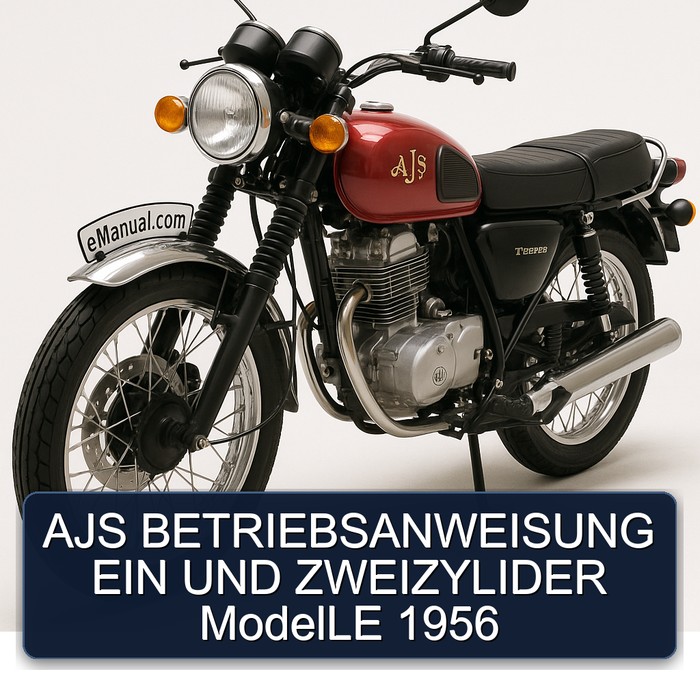 AJS BETRIEBSANWEISUNG EIN UND ZWEIZYLIDER ModelLE 1956