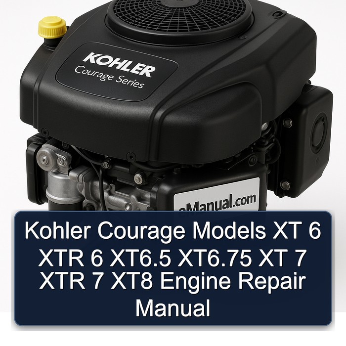 Kohler Courage Models XT 6 XTR 6 XT6.5 XT6.75 XT 7 XTR 7 XT8 Engine Repair Manual