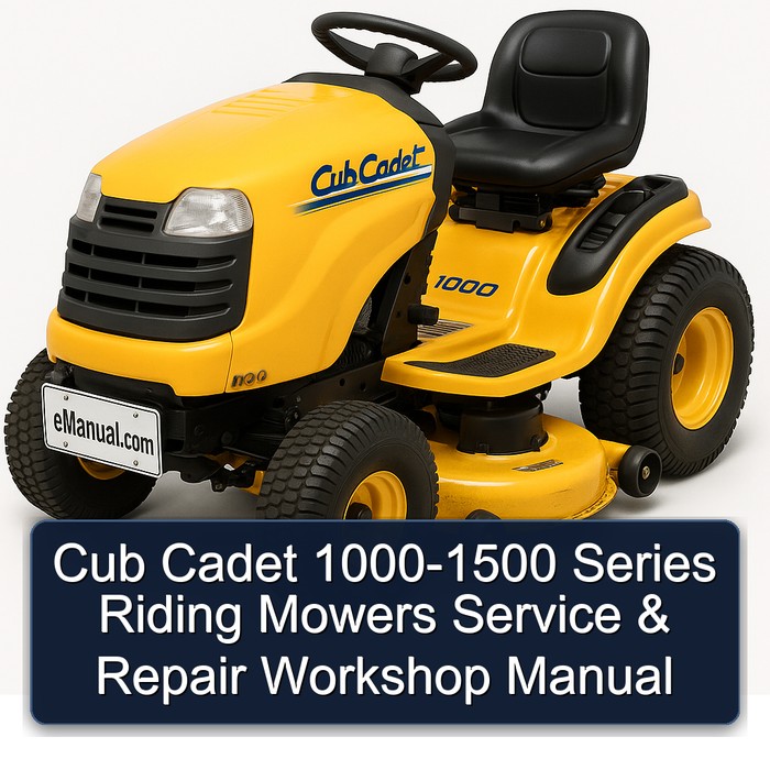 Cub Cadet 1000-1500 Serie Rasenmäher Service- und Reparaturhandbuch