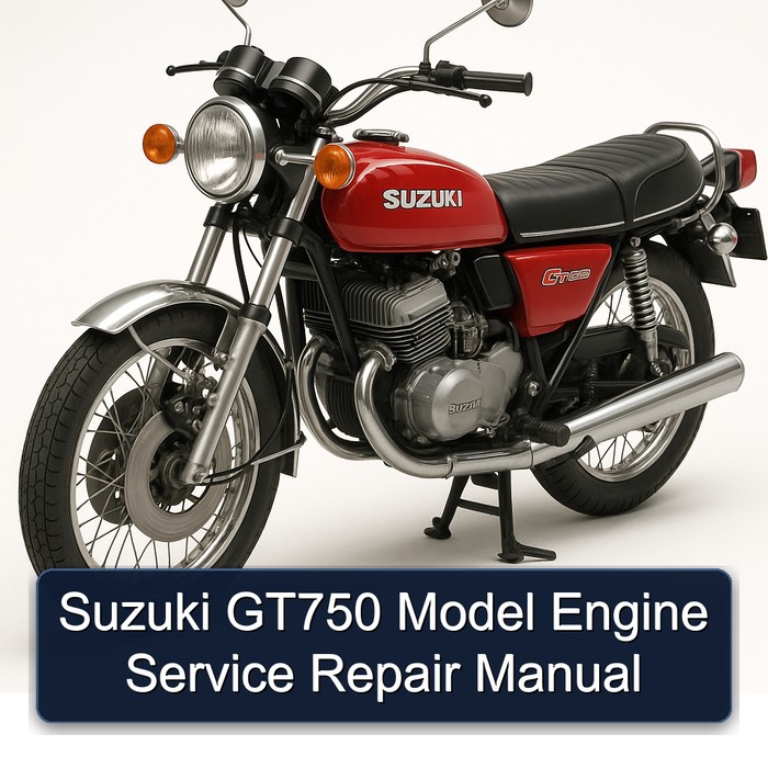 Suzuki GT750 Model Engine Manual de servicio y reparación