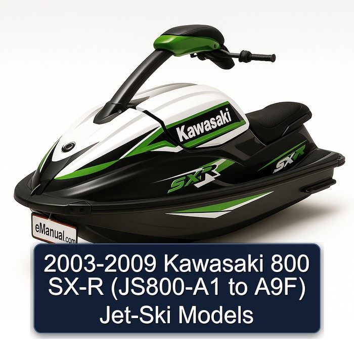2003-2009 Kawasaki 800 SX-R (JS800-A1 to A9F) Jet-Ski Models