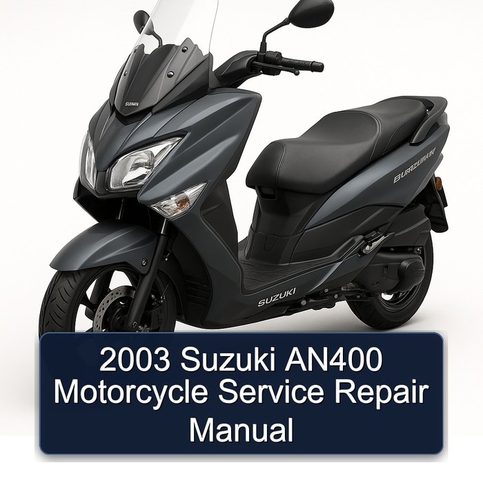 2003 Suzuki AN400 Motorcycle Manual de servicio y reparación
