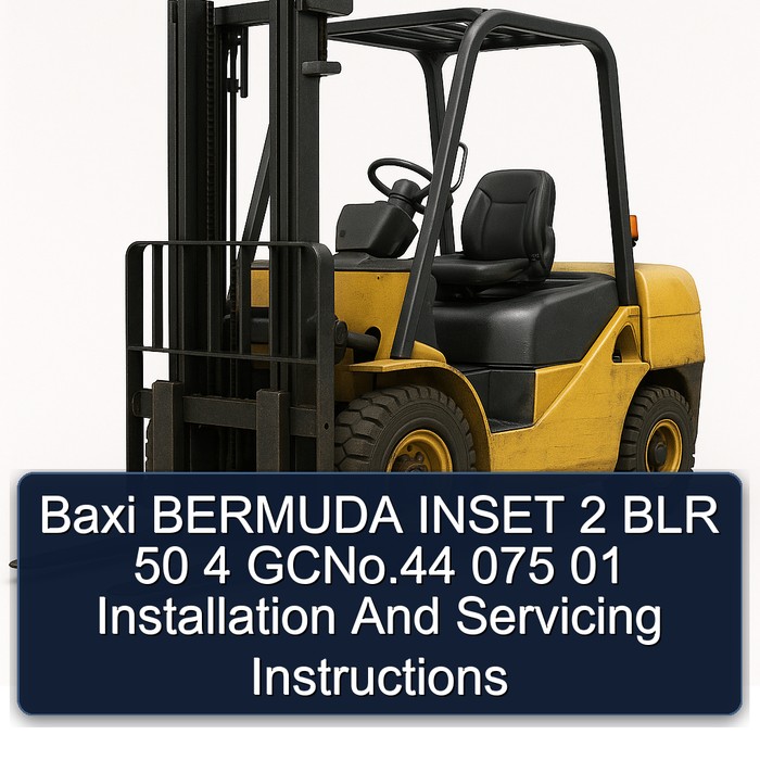 Baxi BERMUDA INSET 2 BLR 50 4 GCNo.44 075 01 Installation And Servicing Instructions