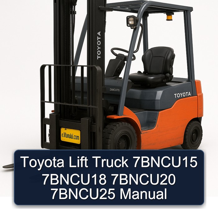 Manual de Carretilla Elevadora Toyota 7BNCU15, 7BNCU18, 7BNCU20, 7BNCU25