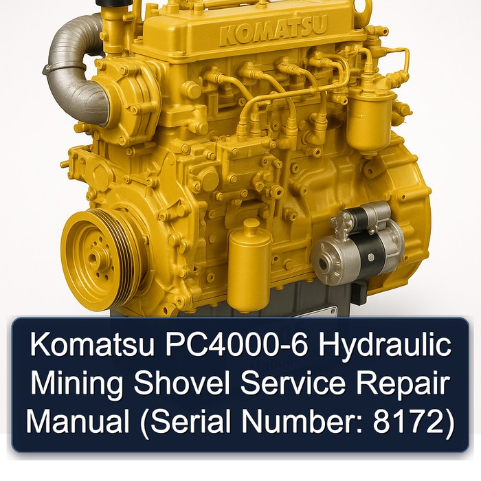 Komatsu PC4000-6 Hydraulic Mining Shovel Service Repair Manual (Serial Number: 8172) 