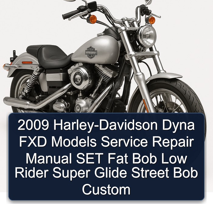 2009 Harley-Davidson Dyna FXD Models Manual de servicio y reparación SET Fat Bob Low Rider Super Glide Street Bob Custom