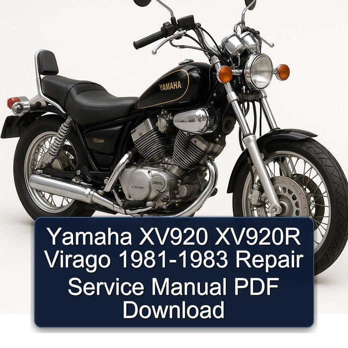 Yamaha XV920 XV920R Virago 1981-1983 Repair Service Manual PDF Download