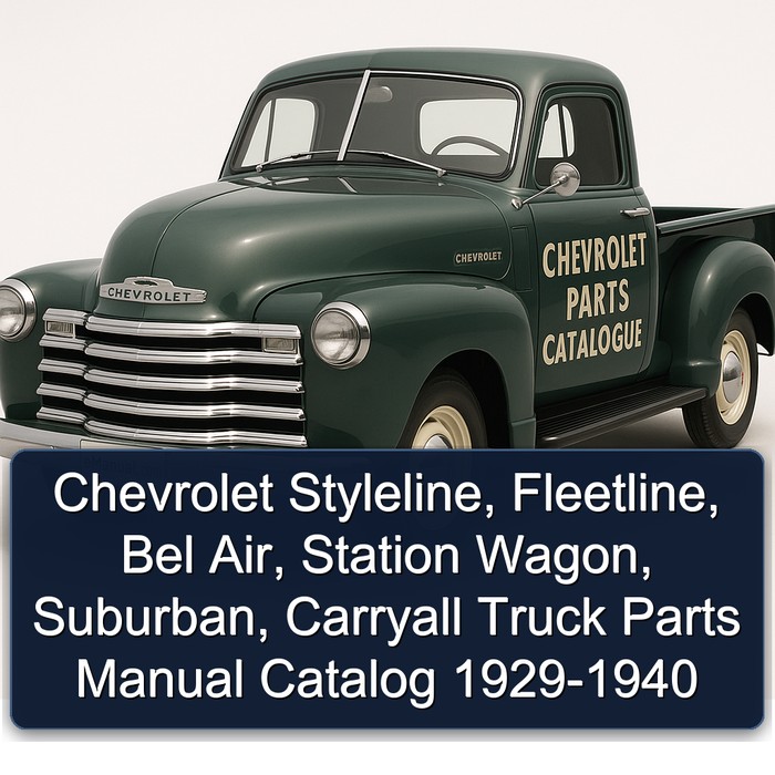 RARE Chevrolet styleline fleetline bel air two ten station wagon suburban carryall truck deluxe ipl parts part Manual Catalog catalogue 1929-1940